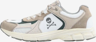 Sneaker low 'Tim' Scalpers pe culoarea pielii / bej închis / verde închis / alb murdar, Vizualizare produs