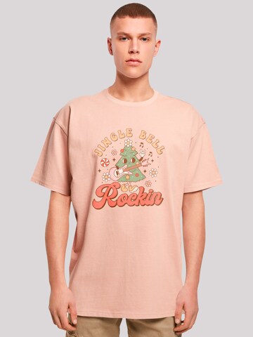 F4NT4STIC Shirt 'Jingle Bell Rockin Christmas' in Beige: voorkant