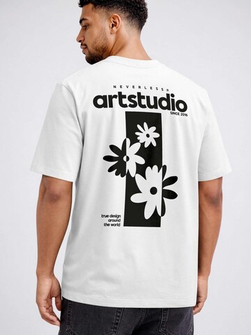Neverless Shirt 'Artstudio Flowers' in White