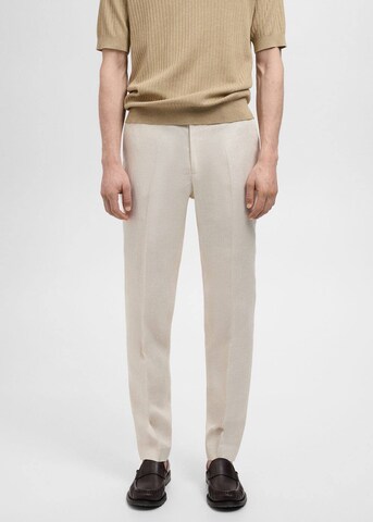 MANGO MAN Regular Pants 'Amalfi' in Beige: front