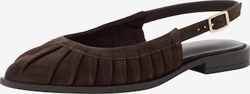Ballerines à lanières Tamaris en marron : devant