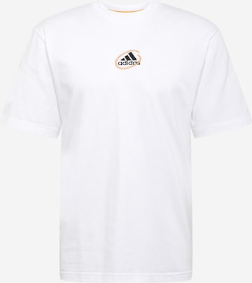 ADIDAS PERFORMANCE Functioneel shirt 'Scribble' in Wit: voorkant