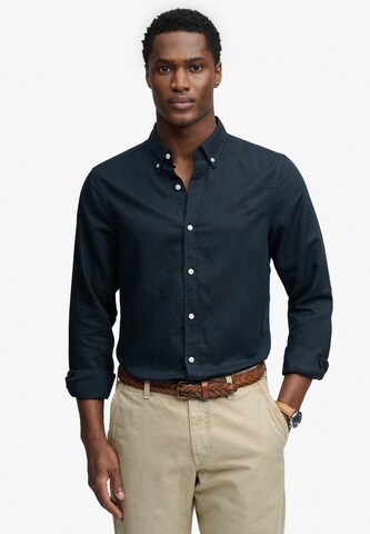 Coupe regular Chemise Superdry & Co en bleu : devant