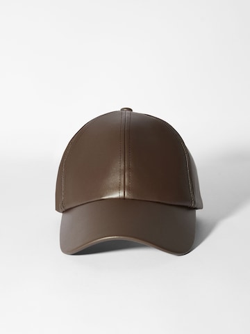 Bershka Cap in Brown