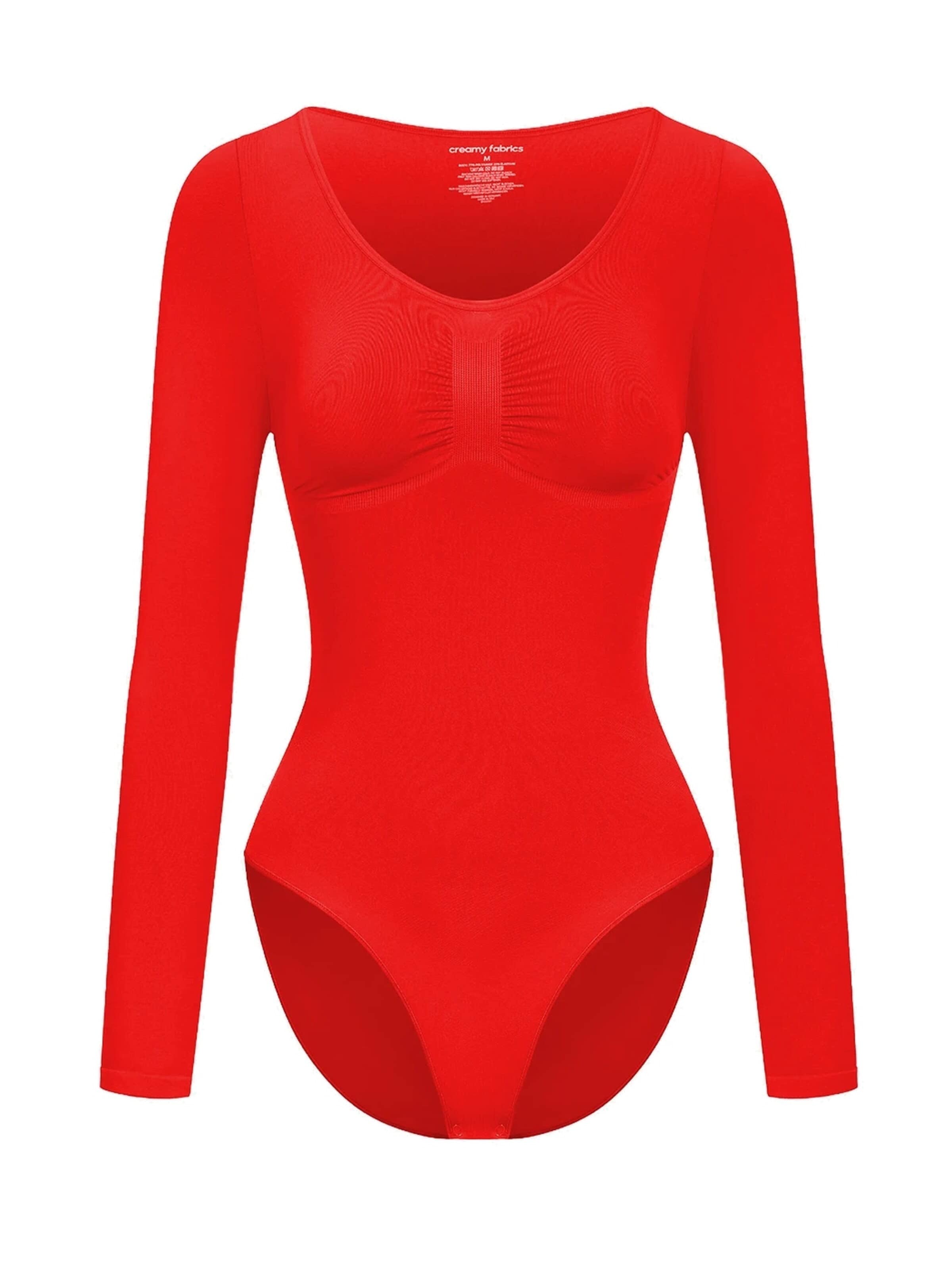 Body modelant 'Bodysuit Sculpting Shapewear Longsleeve mit Slip' cfab (formerly creamy fabrics) en rouge : devant