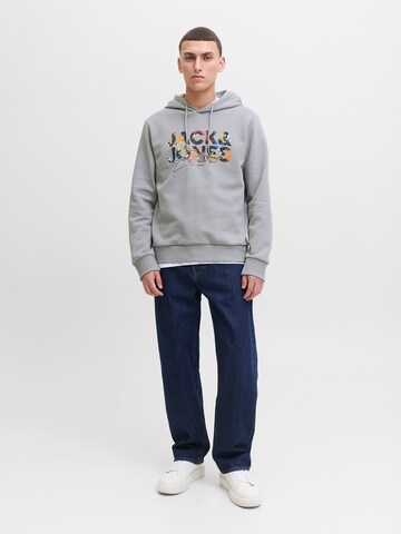 Sweat-shirt 'JJGEPLAS' JACK & JONES en gris