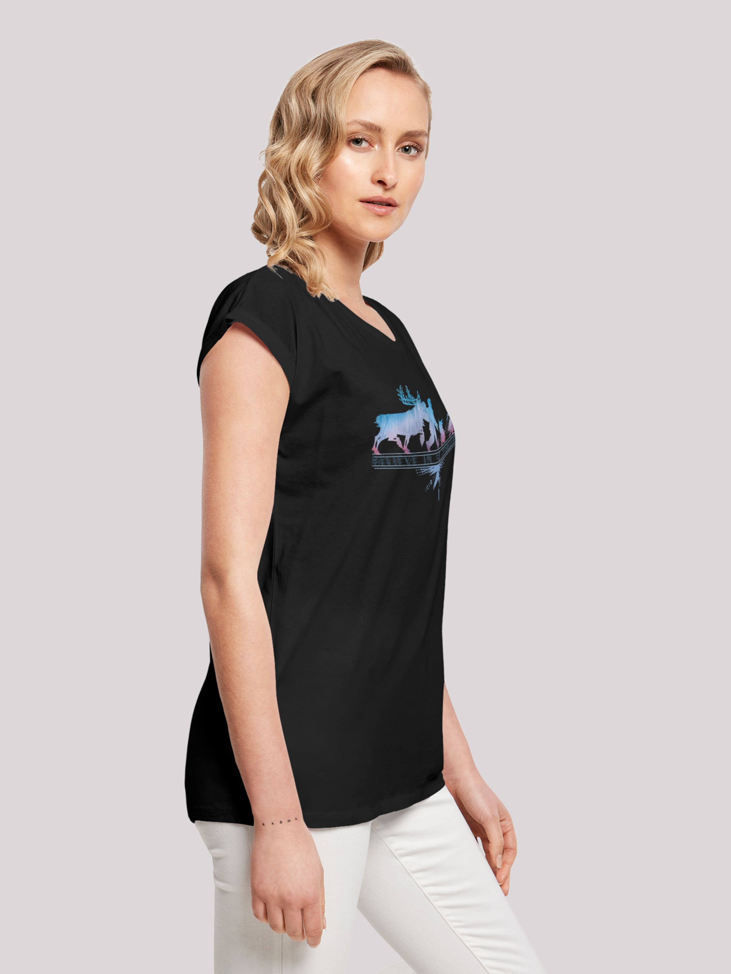 Journey In Believe YOU ABOUT Silhouette\' 2 \'Disney The Frozen F4NT4STIC in T-Shirt Schwarz |