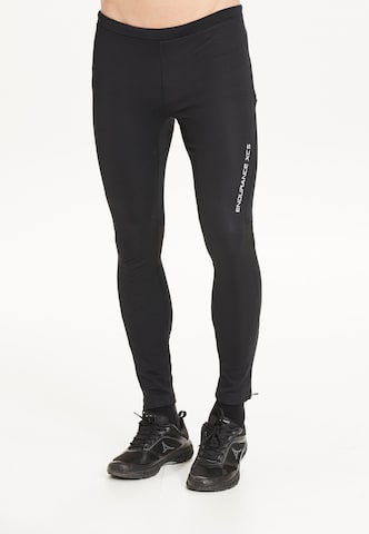 ENDURANCE Skinny Workout Pants 'Navotas' in Black: front