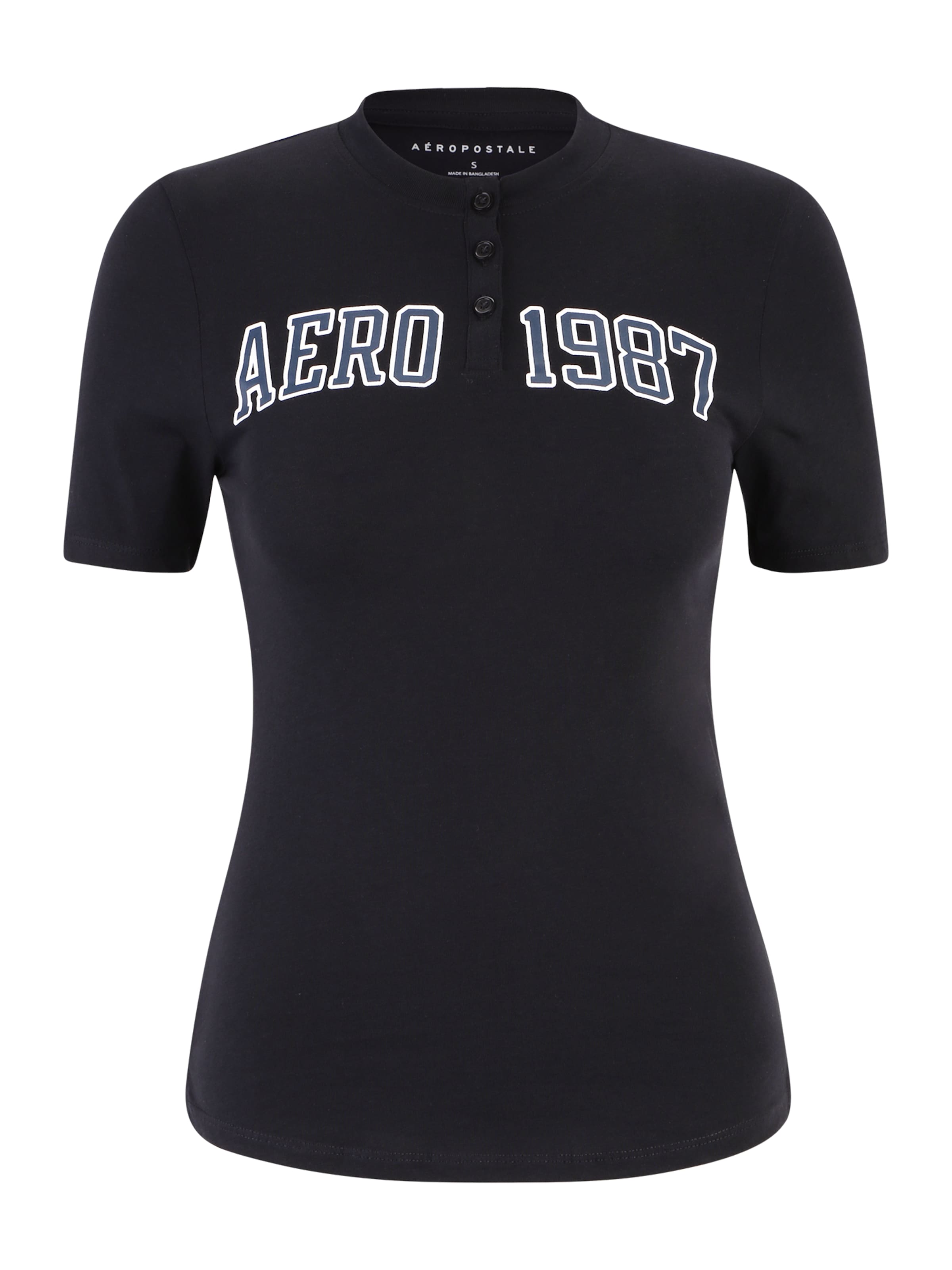 T-shirt AÉROPOSTALE en noir : devant