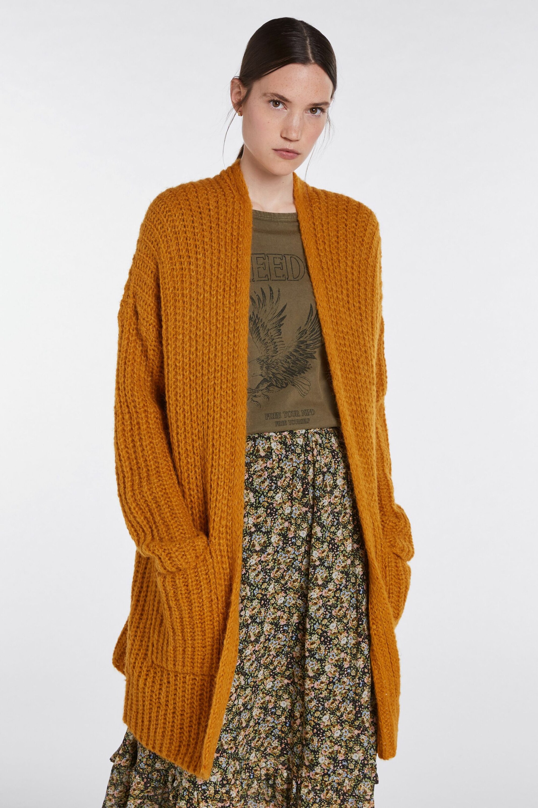 Frauen Große Größen SET Strickjacke in Cognac - XO72130 Frauen Große Größen SET Strickjacke in Cognac - XO72130