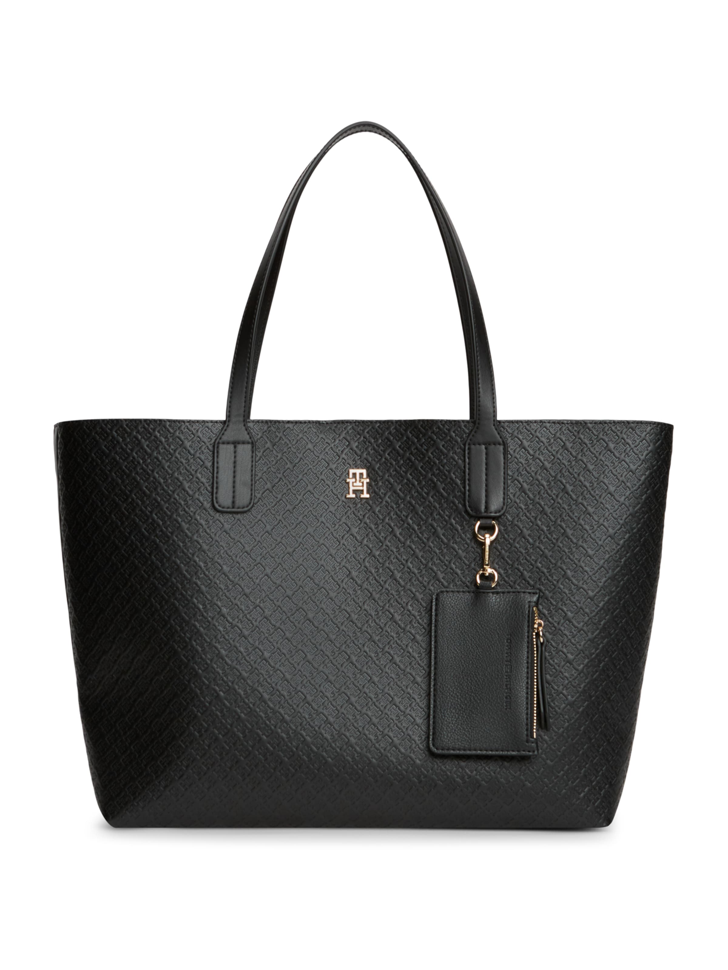 TOMMY HILFIGER Shopper táska 'TOTE MONO' - fekete: elől