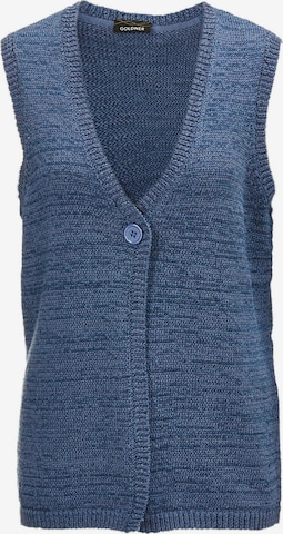 Goldner Gebreide bodywarmer in Blauw: voorkant
