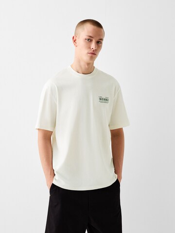 T-Shirt Bershka en blanc : devant