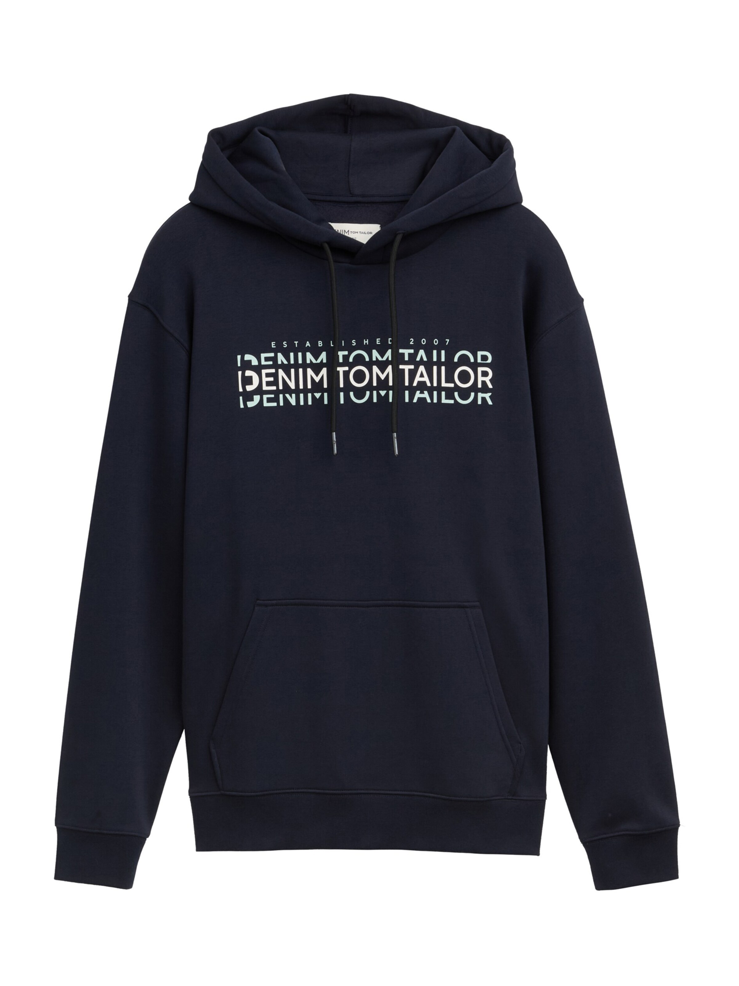 Sweat-shirt TOM TAILOR DENIM en bleu : devant