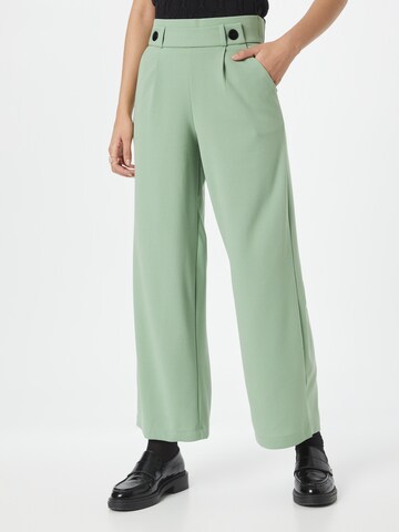 JDY Wide leg Pleat-Front Pants 'Geggo' in Green: front