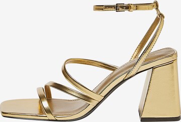 Pull&Bear Strap Sandals in Gold