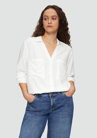 QS Bluse in Beige: Vorderseite