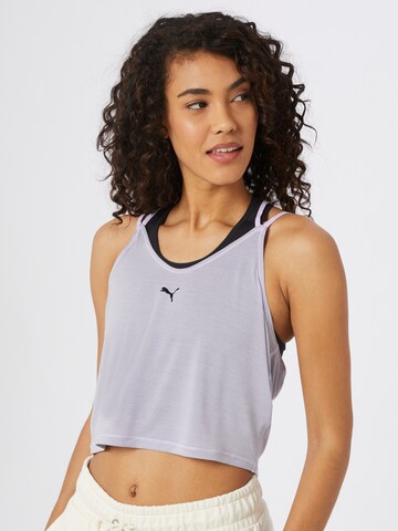 PUMA Sporttop in Lila: voorkant