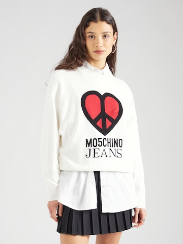 Moschino Jeans Pulóver - fehér: elől