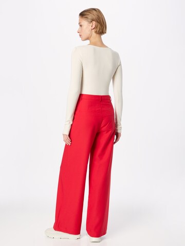 Wide leg Pantaloni di minimum in rosso