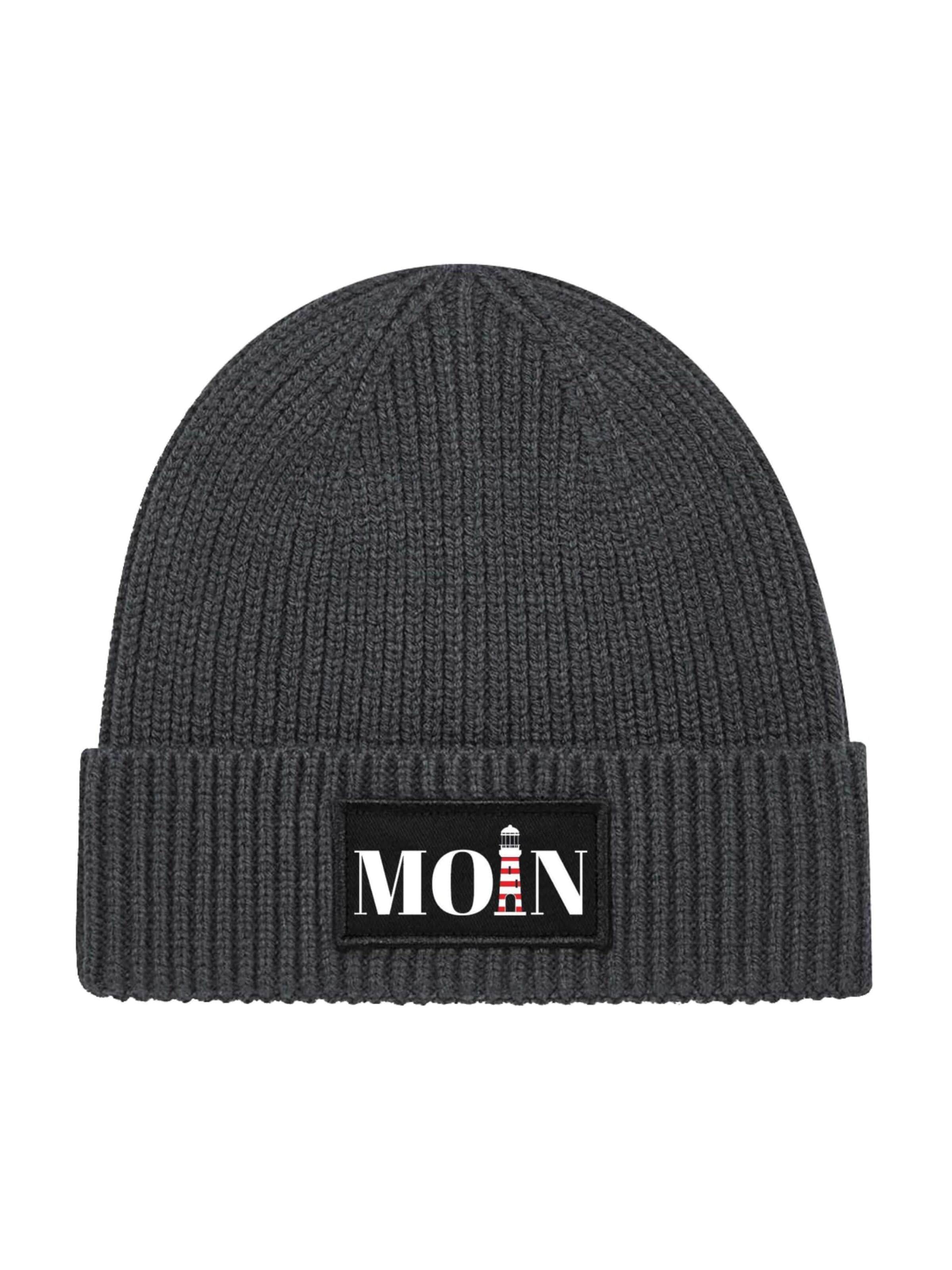 Youth Designz Beanie 'Moin Leuchtturm' in Grey: front