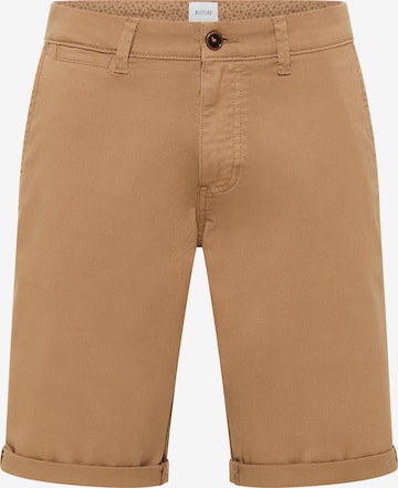 MUSTANG Chino Pants in Brown: front
