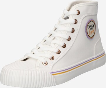 ONLY High-Top Sneakers 'SUNNY' in White: front