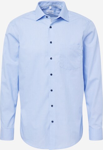 SEIDENSTICKER Regular fit Button Up Shirt 'SMART ESSENTIALS' in Blue: front