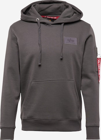 Sweat-shirt ALPHA INDUSTRIES en gris : devant