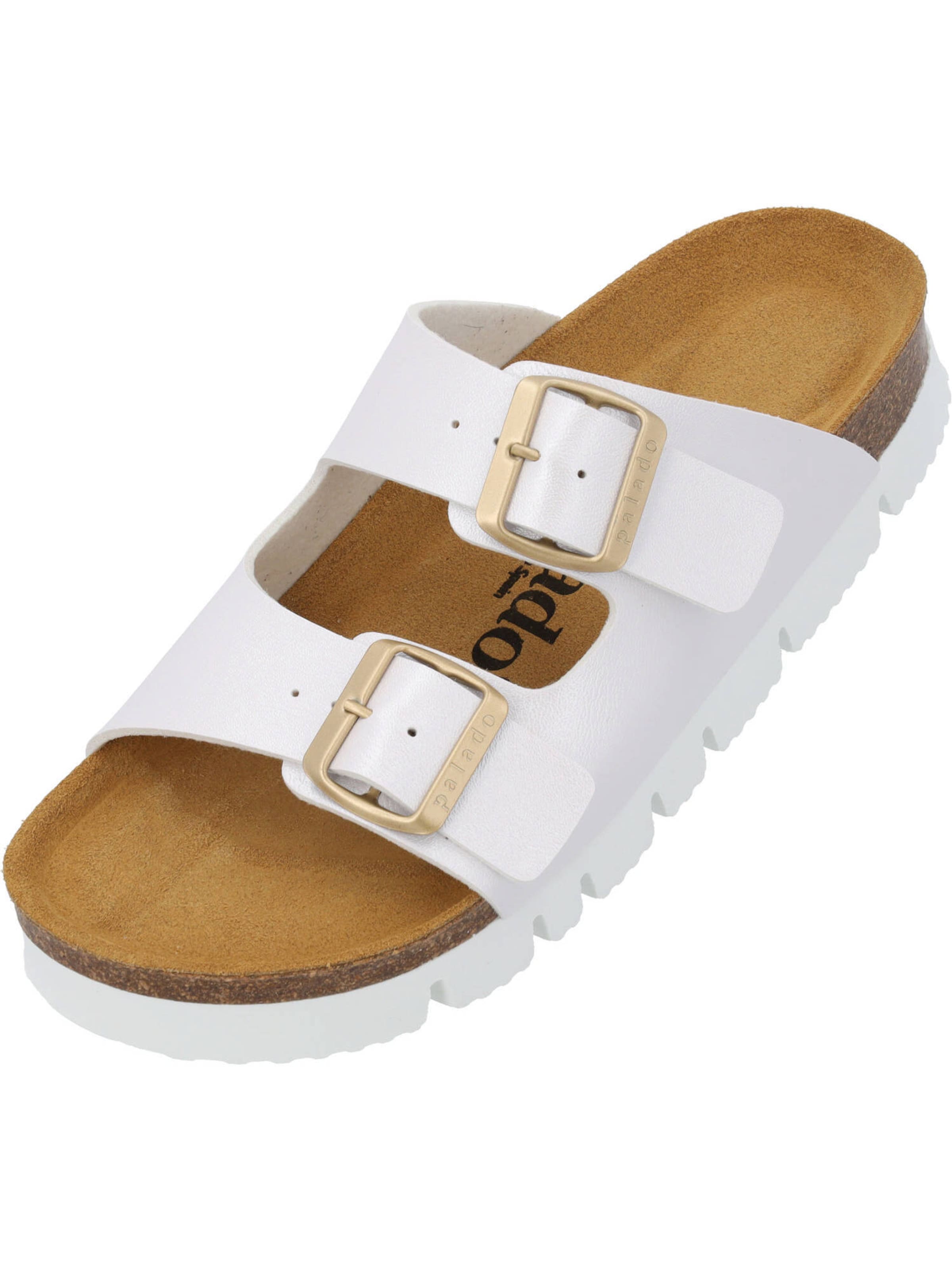 Palado Pantolette 'Korfu' in Weiß: Vorderseite