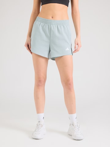 ADIDAS PERFORMANCE Regular Workout Pants in White: front