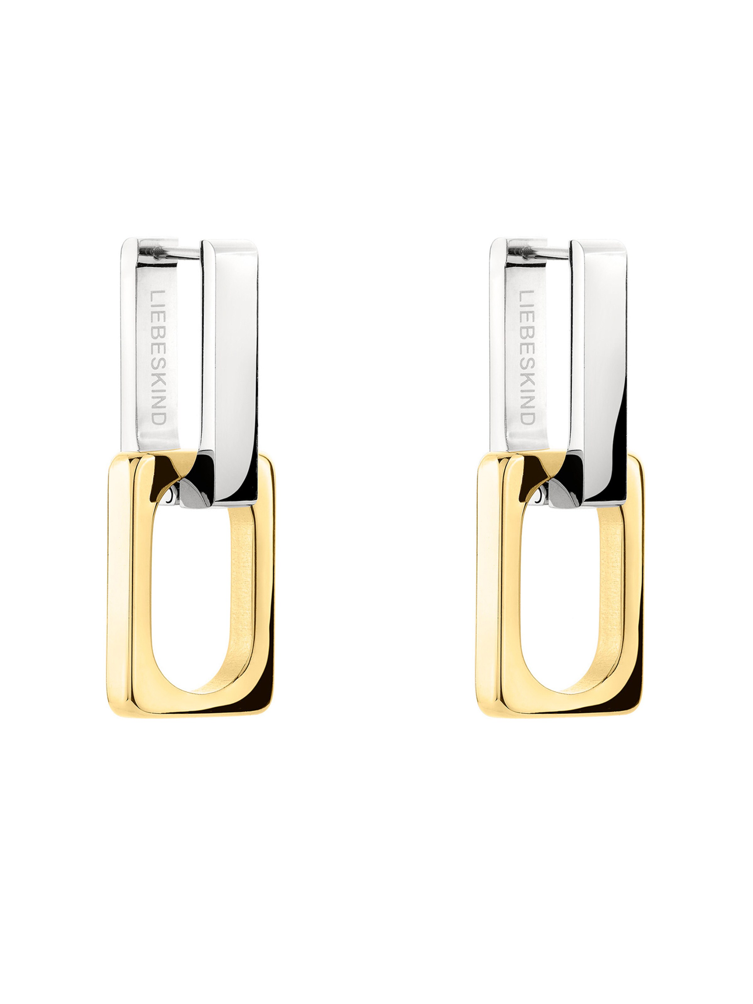 Boucles d'oreilles Liebeskind Berlin en or : devant