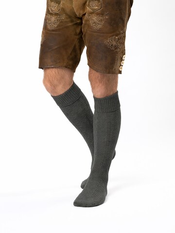 HerzSticht Traditional Socks 'Silberdistel' in Grey
