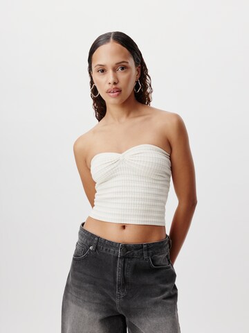 LeGer by Lena Gercke - Top de punto 'Cathleen' en blanco: frente