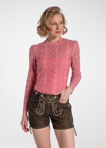 Blouse folklorique 'Ravioli' SPIETH & WENSKY en rose : devant