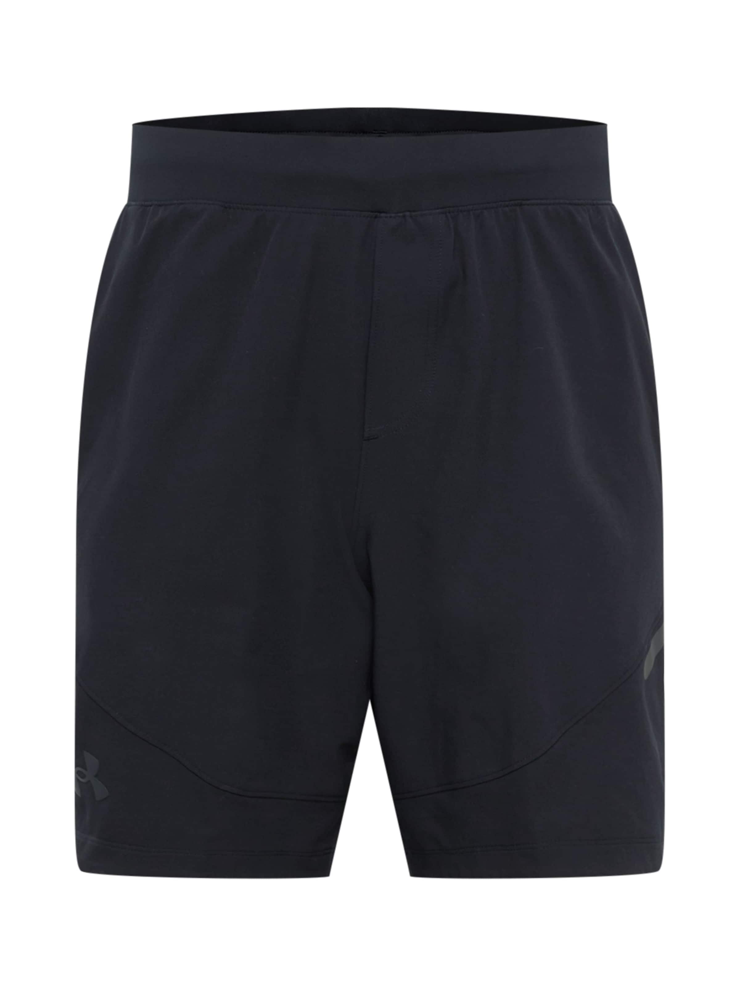 UNDER ARMOUR Regular Workout Pants 'Unstoppable' in Black: front