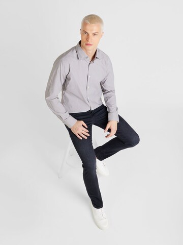Slim fit Camicia 'HANK' di BOSS in grigio