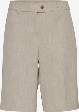 Fransa Pleated Pants in Beige: front