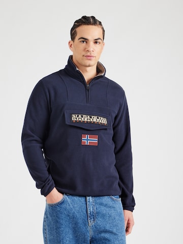NAPAPIJRI Sportpullover 'BURGEE' in Blau: Vorderseite