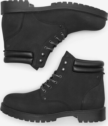 JACK & JONES Lace-Up Boots in Grey