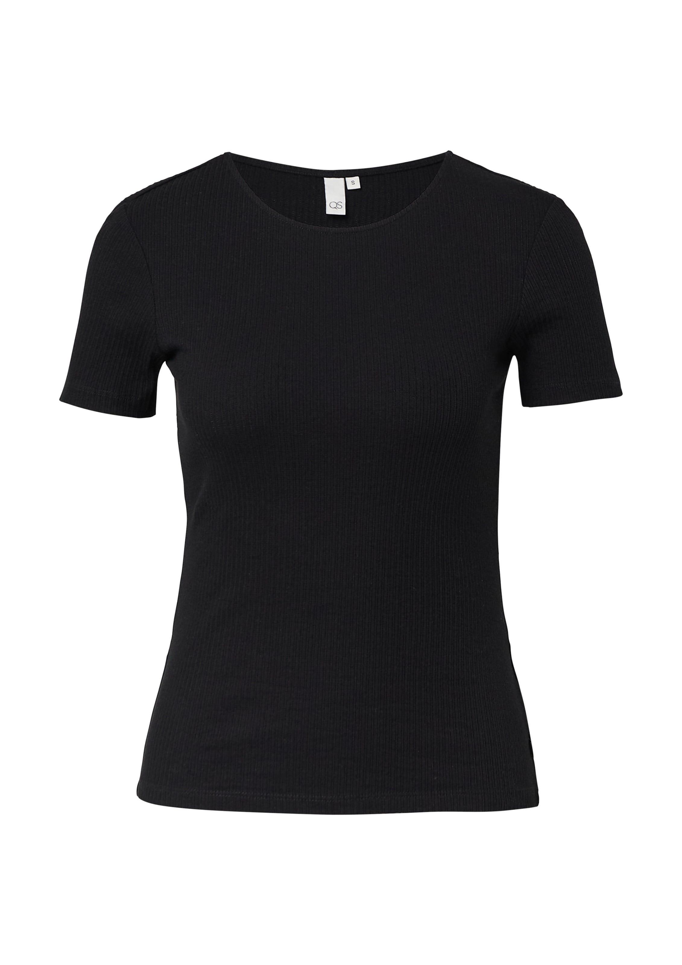 QS Shirt in de kleur Zwart, Productweergave