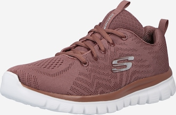 SKECHERS Низкие кроссовки 'Graceful Get Connected' в Ярко-розовый: спереди