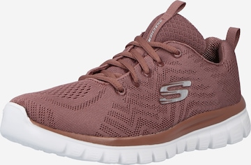 SKECHERS - Sapatilhas baixas 'Graceful Get Connected' em rosa: frente