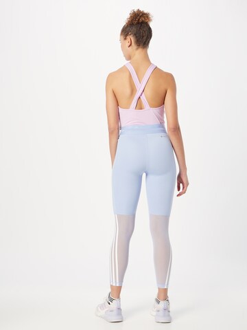 ADIDAS PERFORMANCE Skinny Spodnie sportowe 'Techfit Hyperglam' w kolorze niebieski