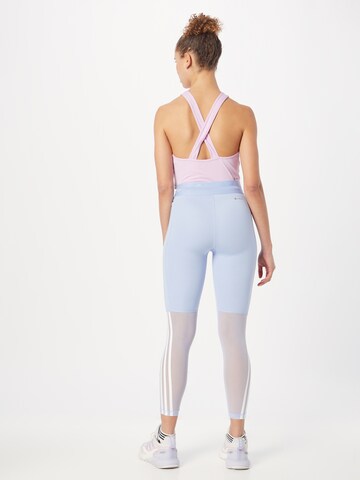 ADIDAS PERFORMANCE Skinny Sportbroek 'Techfit Hyperglam' in Blauw