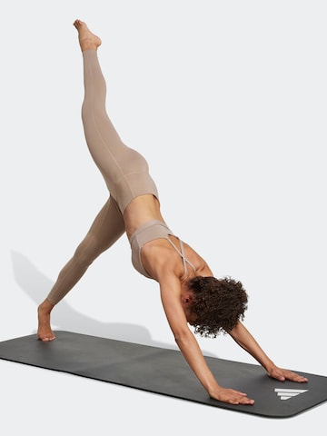 ADIDAS PERFORMANCE Skinny Fit Спортен панталон 'All Me Sculpt' в бежово: отпред
