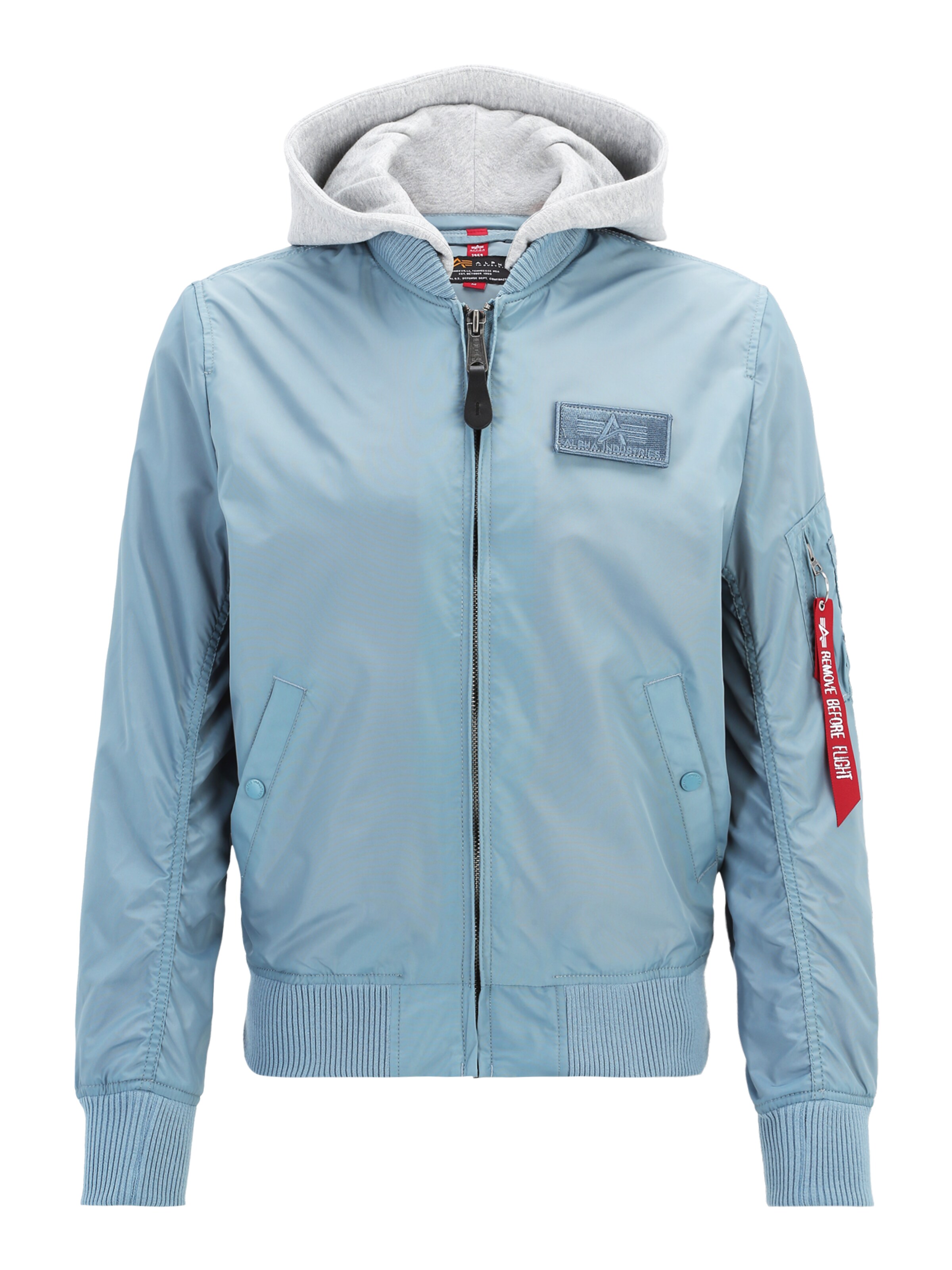 ALPHA INDUSTRIES Jacke 'MA-1 TT' in Grau: Vorderseite