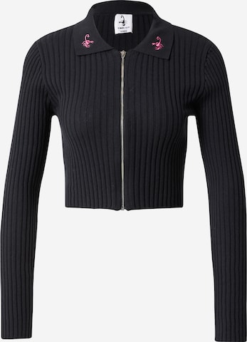 VIERVIER Knit Cardigan 'Ashley' in Black: front