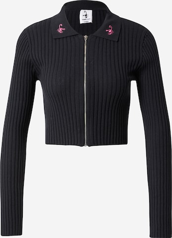 VIERVIER Вязаная кофта 'Ashley' в Черный: спереди