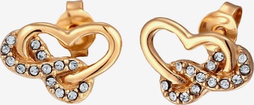 ELLI Ohrringe 'Herz mit Infinity' in Gold: Vorderseite